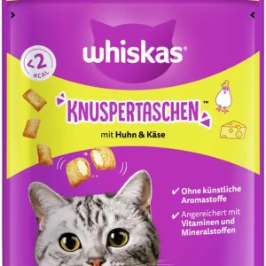 Bestpreis Whiskas Knuspertaschen Huhn und Käse 180 g